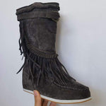 Women'S Tassel Mid Calf Boots 00622148C