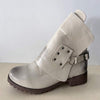 Women's Round Toe Vintage Fringed Ankle Boots 09745304C