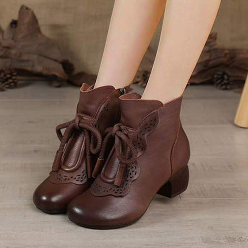 Women'S Vintage Side Zip Booties 02572337C