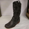 Women's Low Heel Knight Boots with Metal Buckle 00163343C