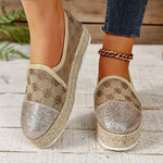 Women's Platform Espadrille Loafers with Rope Detail 99613253C