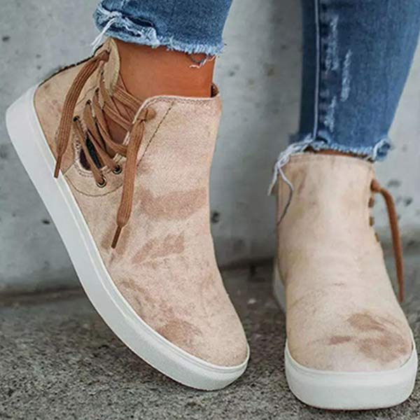 Women'S Flat Casual Lace-Up Sneakers 71753271C