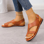 Women's Casual Beach Velcro Flat Sandals 18112901S