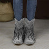 Women'S Chunky Heel Fringe Short Boots 76541909C