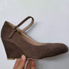 Women'S Wedge High Heel One Word Buckle Shoes 40542661C