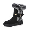 Women's Casual Belt Buckle Fur Collar Snow Boots 50865457S