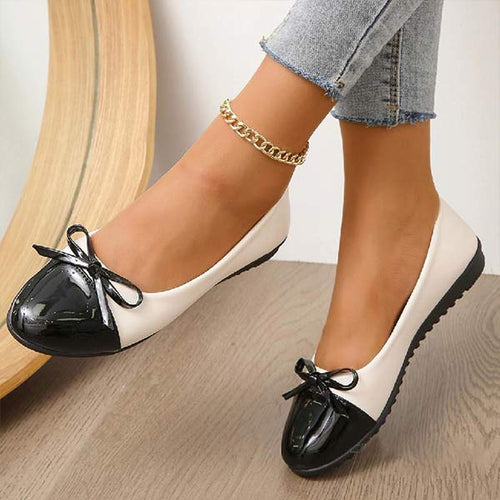 Women's Fashionable Bow-Accent Low-Profile Flat Shoes 42062972C