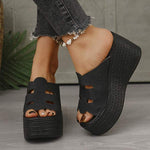 Women's Casual Wedge Slide Sandals 22214069C