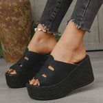 Women's Casual Wedge Slide Sandals 22214069C