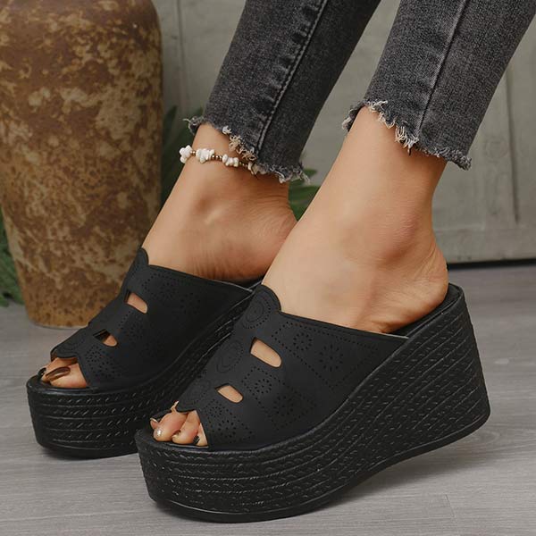 Women's Casual Wedge Slide Sandals 22214069C
