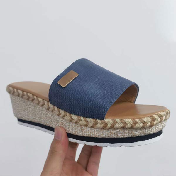 Women'S Vintage Wedge Platform Slippers 55989480