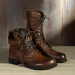 Women's Retro Lace-Up Low Heel Martin Boots 89814428S