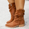 Women'S Low Heel Suede Boots 67273521C