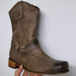 Women'S Vintage Low Heel Mid Boots 86631103C