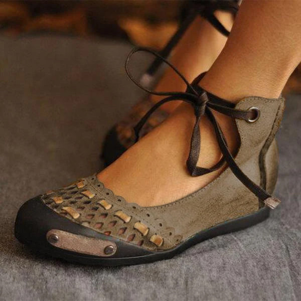 Women's Casual Hollow Strap Flat Sandals 46623277S