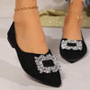 Women's Buckle Rhinestone Pointed Toe Pumps 60096403C