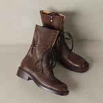 Women's Vintage Carved Lace-Up Martin Boots 24348213S