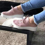 Women's Fly Woven Front Lace Up Low Top Casual Shoes 02061595C