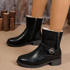 Women's Casual Round Toe Side Zipper Martin Boots 30989954S