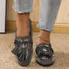 Women's Casual Slip-On Embroidered Tassel Loafers 68725019S