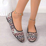 Women's Flat Floral Print Shoes 35850344C