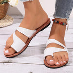 Women's Fashion Simple Flat Heel Beach Flip Flops 92922379C