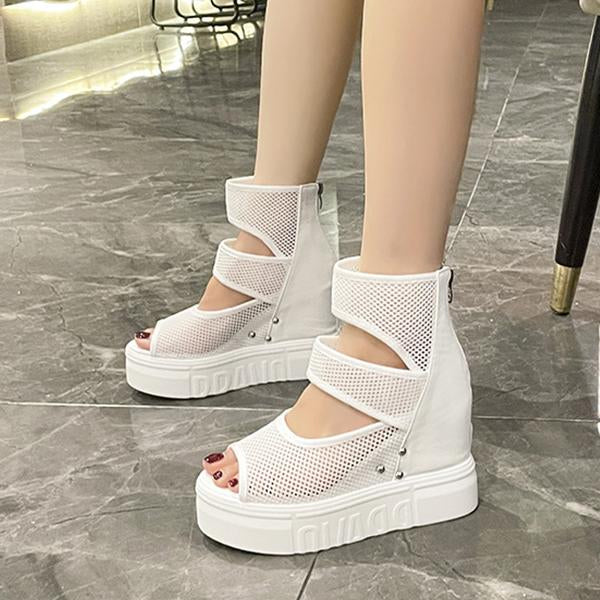 Women's Mesh Inner Height Roman Platform Sandals 71980190S