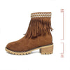 Women's Ethnic Vintage Back Zipper Ankle Boots 20418586C