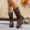 Women's Vintage Slouchy Block-Heel Martin Boots 20793809C