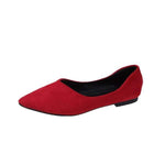 Women's Pointed Toe Suede Shallow Mouth Flat Shoes 16753210C