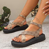 Women's Platform Toe Ring Buckle Sandals 60903600C