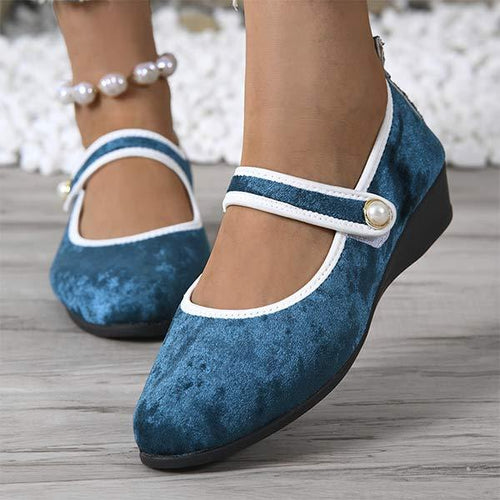 Women's Color-Block Casual Flat Vintage Shoes 26828432C