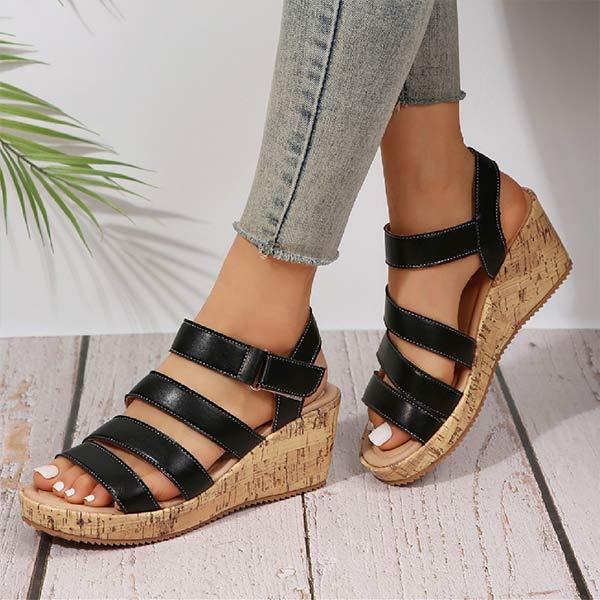 Women's Fashionable Wide Wedge Sandals 05408392C