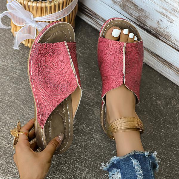 Women's Retro Carved Wedge Slippers 99111118S