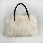 Faux Fur Raccoon Fur Large Capacity Tote Bag 88781659C