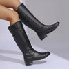 Women's Casual Everyday Buckle Knee-High Boots 85074502S