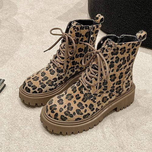 Women's Leopard Print Martin Boots 08889983C