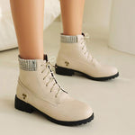 Women's Casual Studded Lace Up Ankle Boots 60142067S