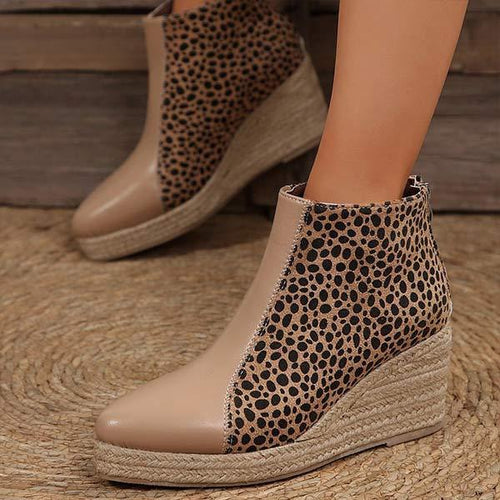 Women's Color Block Ankle Fashion Boots 02939170C