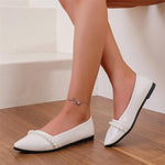 Women's Elegant Pearl Pointed Toe Flats 61161142S