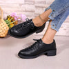 Women's Lace-Up Chunky Heel Oxford Shoes 43347225C