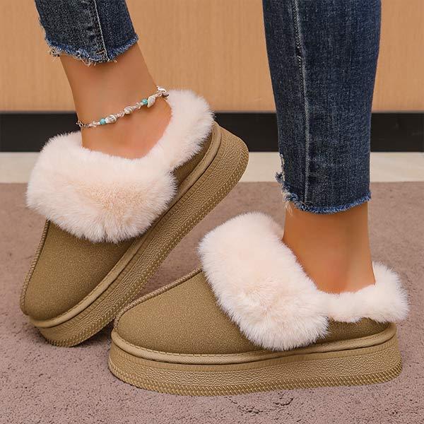 Women's Fleece-Lined Slip-On Mule Slippers 65092437C