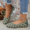 Women's Casual Heart Pattern Knitted Slip-on Soft Flats 63545979S