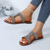 Women's Fashion Rhinestone Slide Sandals 87418074C