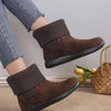 Women's Patchwork Knitted Casual Flat Ankle Boots 25376400S