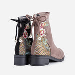 Women's Casual Flower Embroidered Ankle Boots 93576007S