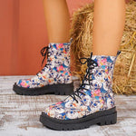 Women's Casual Skull Graffiti Martin Boots 97096208S