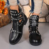 Women's Studded Hollow Out Martin Boots 35032192C