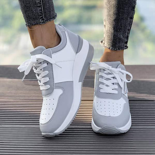 Women's Round Toe Lace-Up Athletic Casual Shoes 99633550C