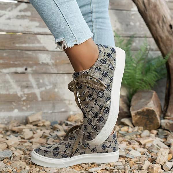 Women's Printed Casual Light Canvas Shoes 94349547S